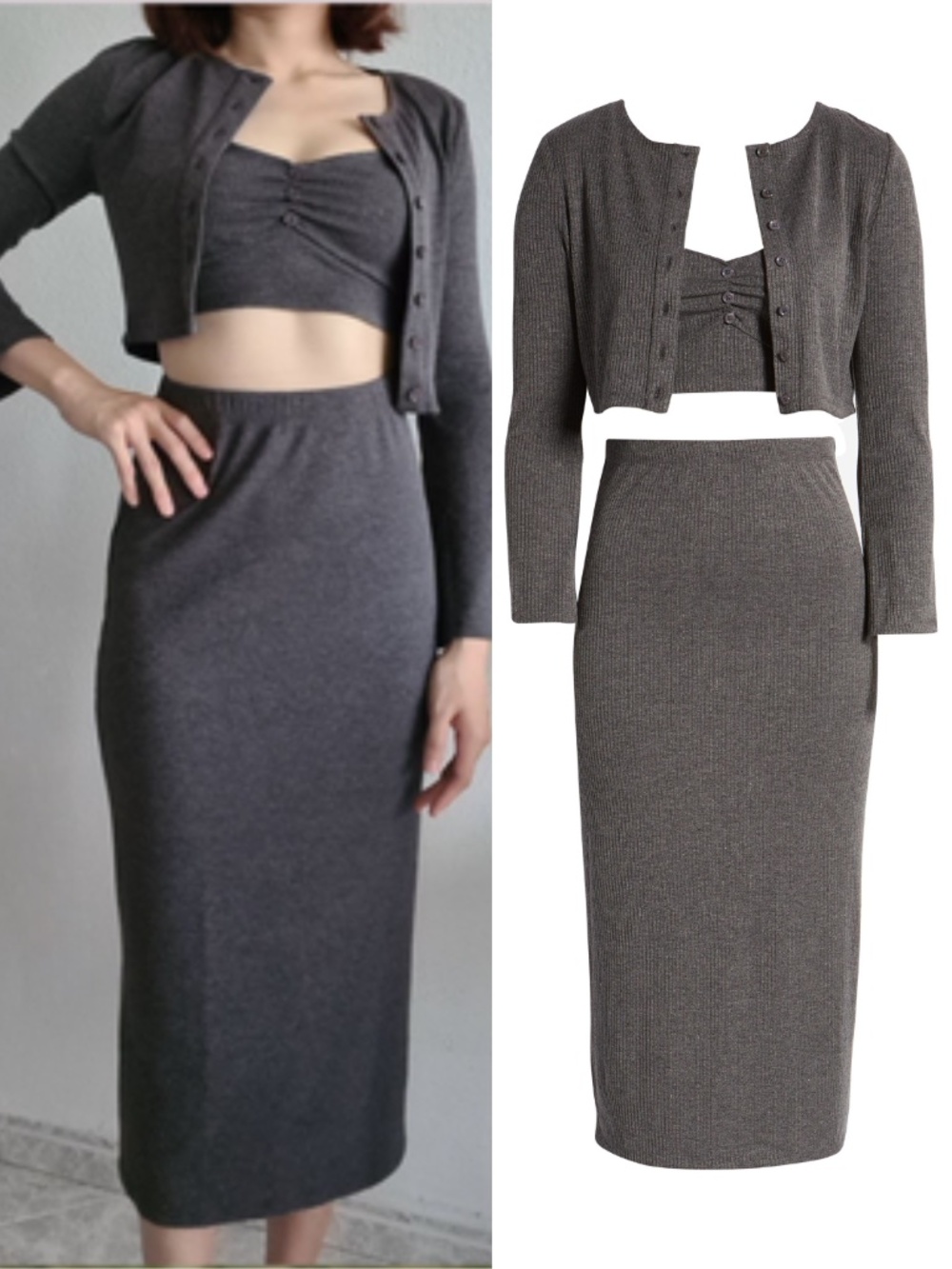 NEW Reformation Niko Set Iron Medium